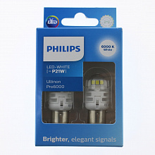 Светодиодная лампа P21W Philips Ultinon Pro6000 SI LED White 6000K 12V 11498 CU60 X2 